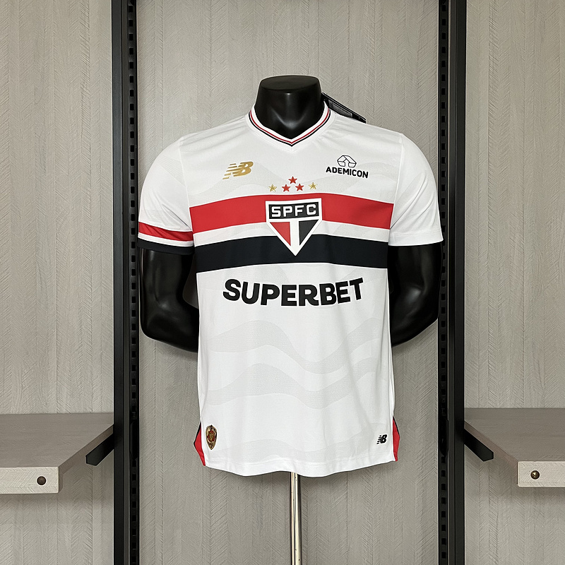 camisa-são paulo-home-i-1-branca-superbet-new balance-25-26-neymar-messi-cr7-futebol