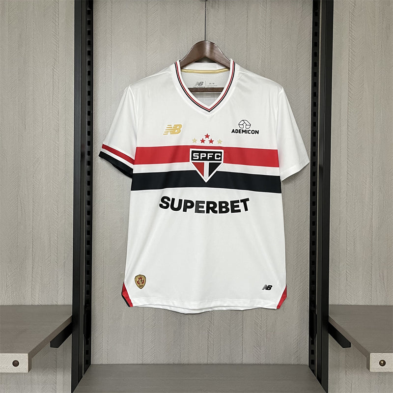 camisa-são paulo-home-i-1-branca-superbet-new balance-25-26-neymar-messi-cr7-futebol