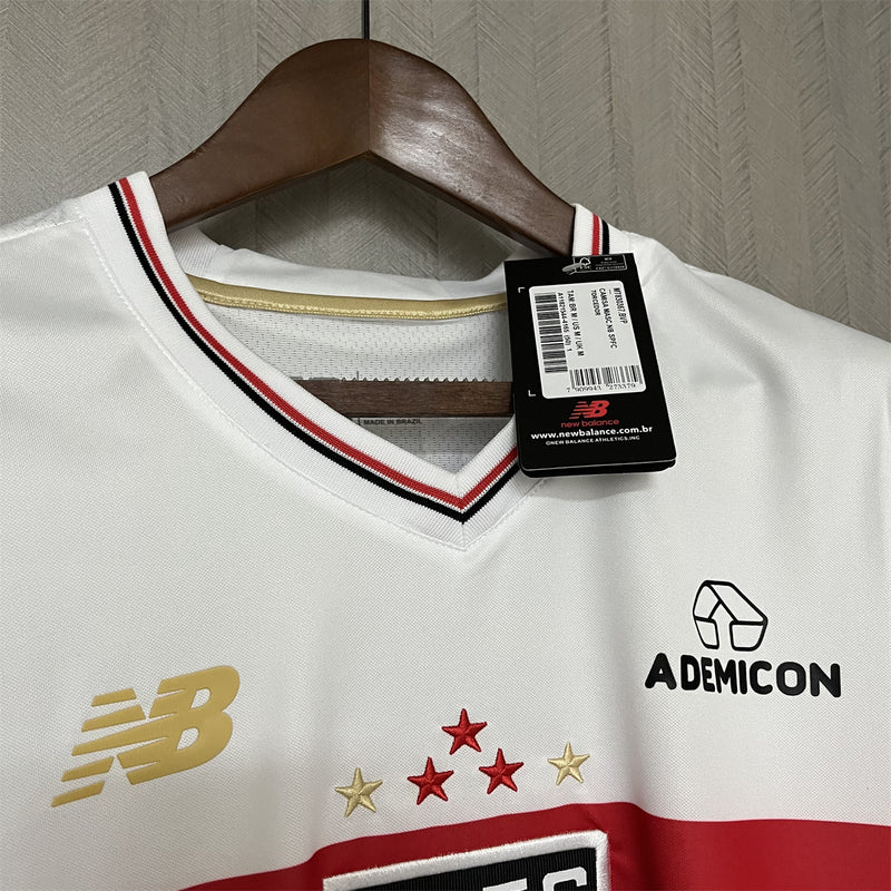 camisa-são paulo-home-i-1-branca-superbet-new balance-25-26-neymar-messi-cr7-futebol