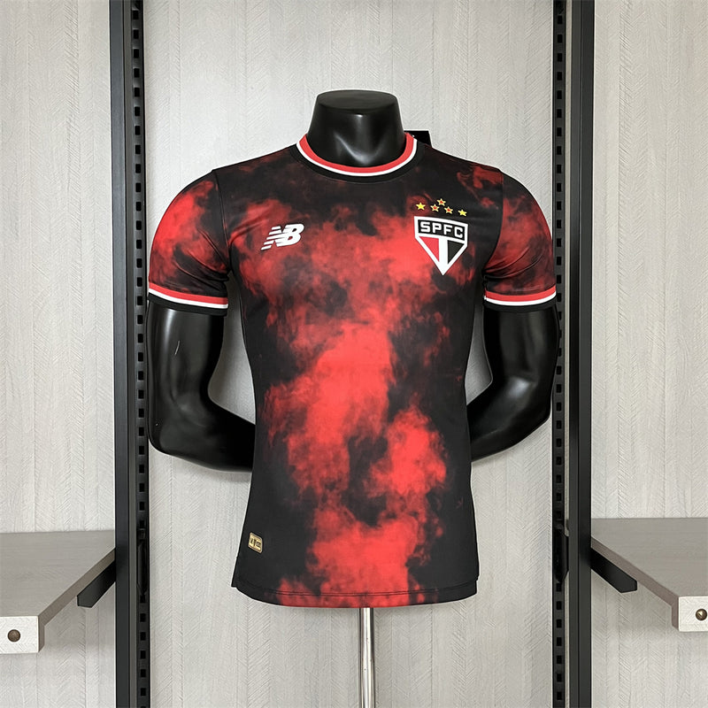 camisa-são paulo-thirdy-iii-3-comemorativa-new balance-24-25-neymar-messi-cr7-futebol