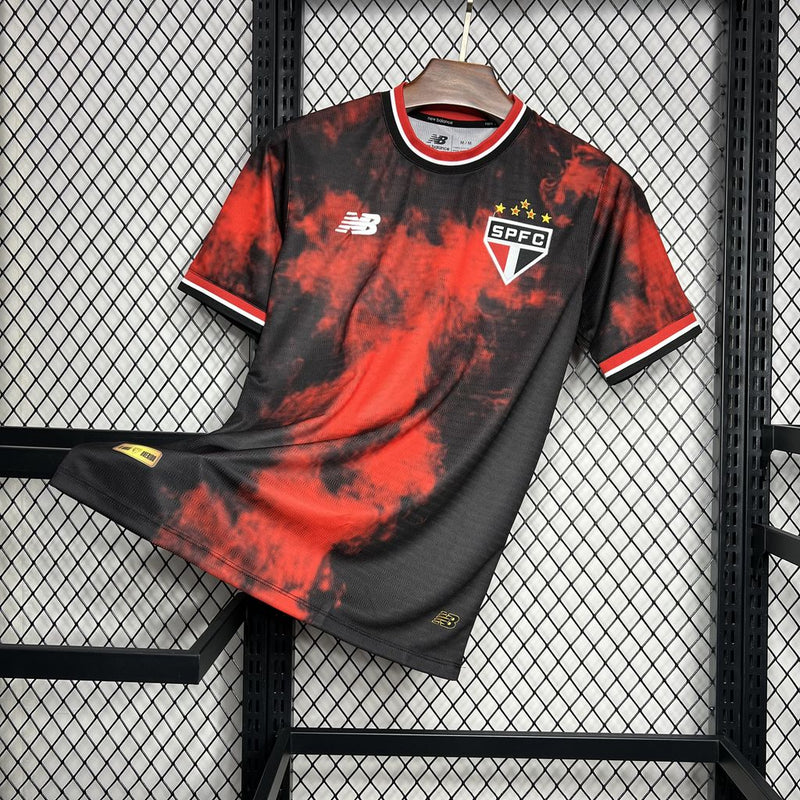 camisa-são paulo-third-iii-3-comemorativa-new balance-24-25-neymar-messi-cr7-futebol