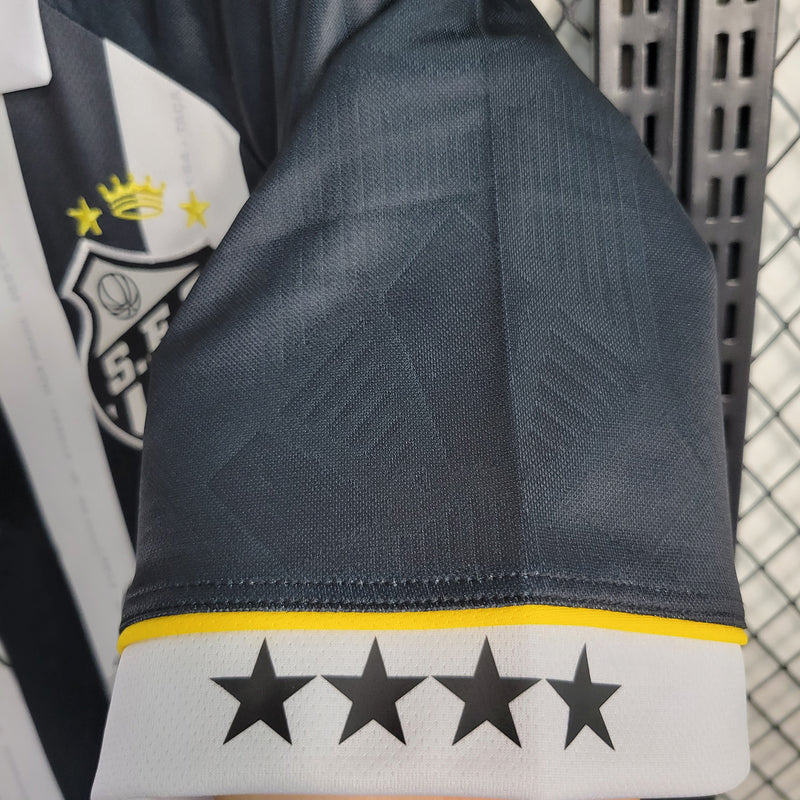 camisa-santos-away-ii-2-listrrada-masculina-umbro-23-24-neymar-messi-cr7-futebol 