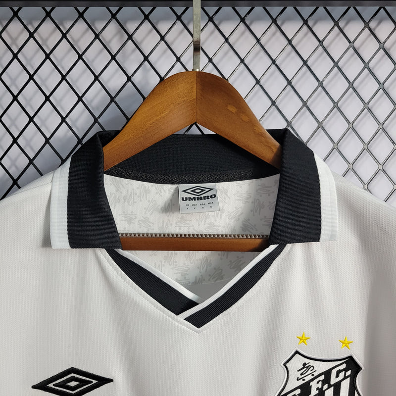 camisa-santos-charlie brown jr-branca-umbro-22-23-neymar-messi-cr7-futebol
