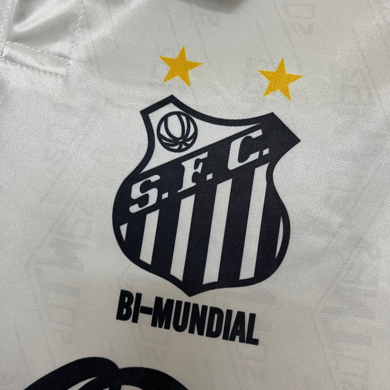camisa-santos-retrô-branca-coca-cola-dell´erba-1993-neymar-messi-cr7-futebol 
