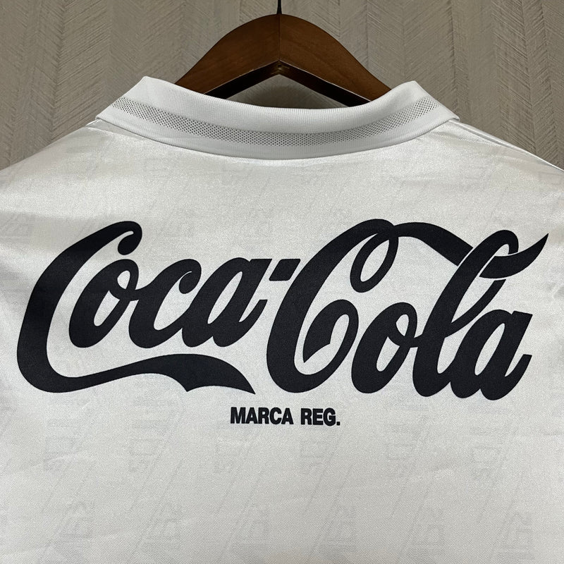 camisa-santos-retrô-branca-coca-cola-dell´erba-1993-neymar-messi-cr7-futebol 