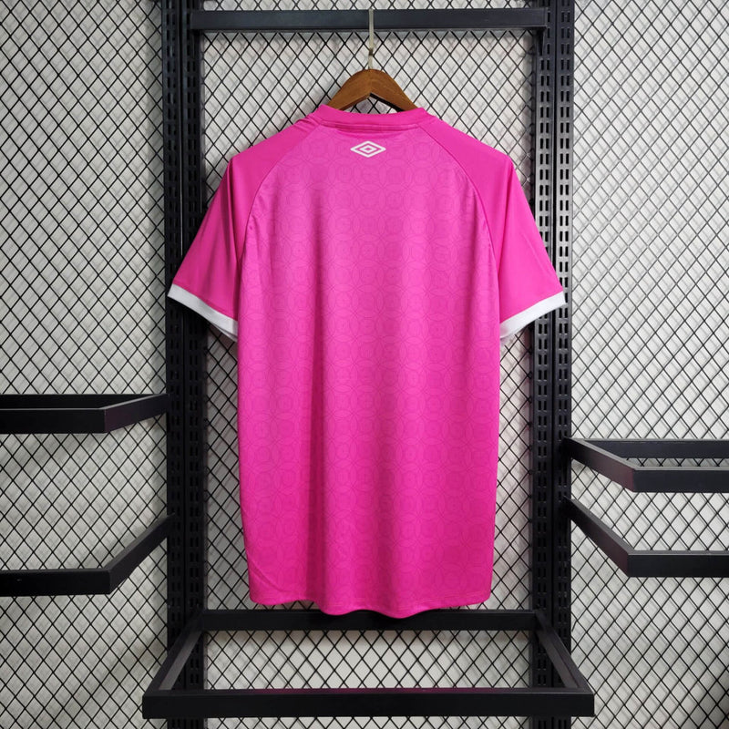 camisa-santos-rosa-umbro-23-24-neymar-messi-cr7-futebol