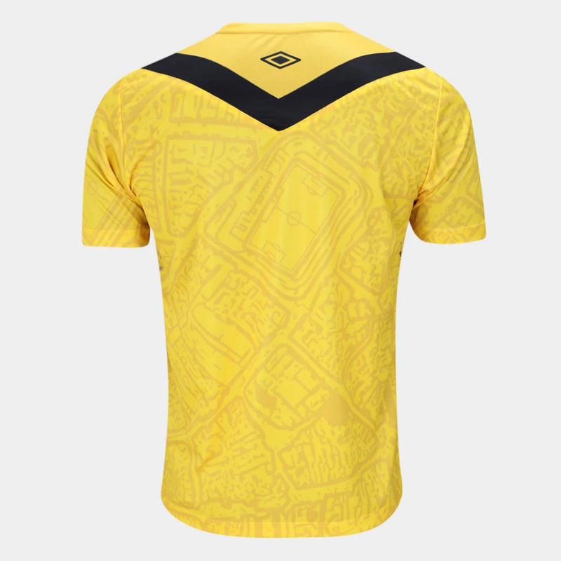 camisa-santos-third-iii-3-amarela-umbros-24-25-torcedor-neymar-messi-cr7-futebol