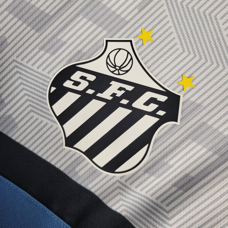 camisa-santos-training-azul claro e branca-umbro-23-24-neymar-messi-cr7-futebol 