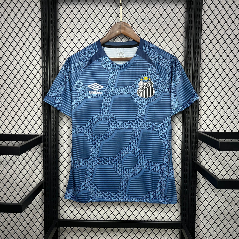 camisa-santos-training-mesclada azul-umbros-24-25-neymar-messi-cr7-futebol