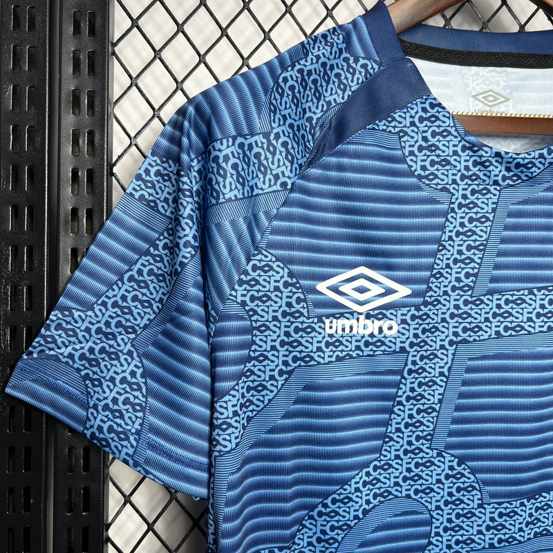 camisa-santos-training-mesclada azul-umbros-24-25-neymar-messi-cr7-futebol