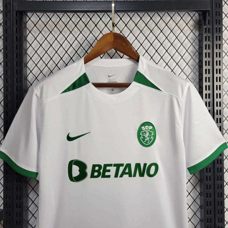 camisa-sporting portugal-away-ii-2-branca-betano-nike-24-25-neymar-messi-cr7-futebol