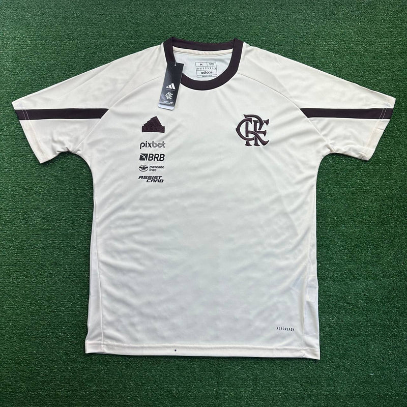 camisa de viagem-flamengo-branca-adidas-24-25-neymar-messi-cr7-futebol