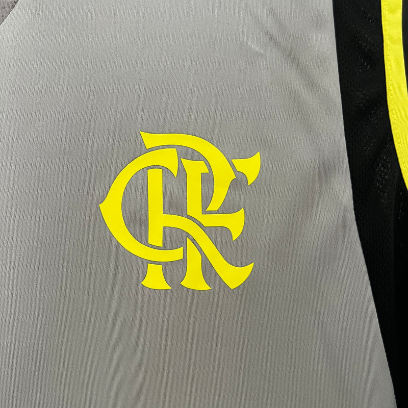 camisa regata-flamengo-training-cinza-adidas-24-25-neymar-messi-cr7-futebol