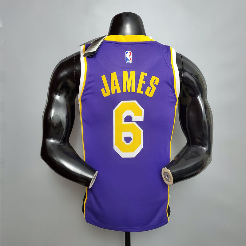 Camisa Los Angeles Lakers NBA - Jordan Purple - James 6