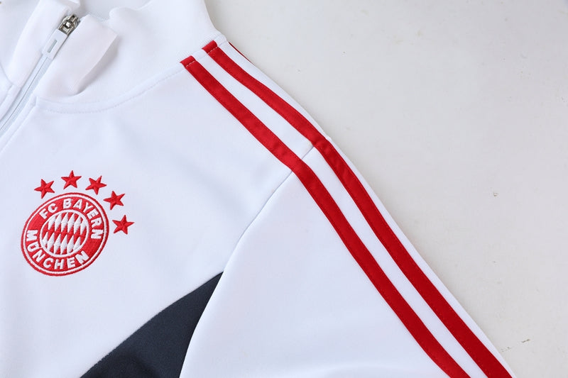 conjunto de inverno-bayern de munique-branco e preto-adidas-22-23-neymar-messi-cr7-futebol 