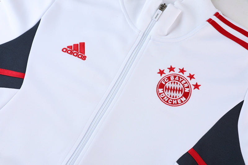 conjunto de inverno-bayern de munique-branco e preto-adidas-22-23-neymar-messi-cr7-futebol 