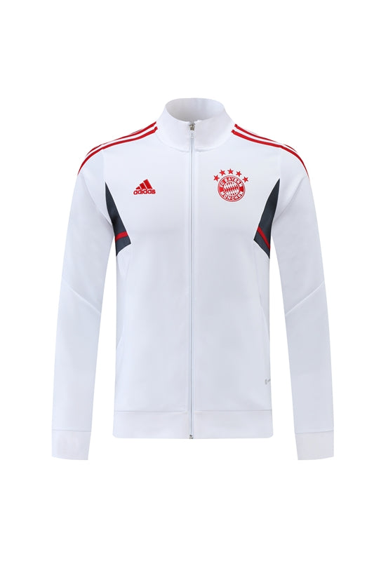 conjunto de inverno-bayern de munique-branco e preto-adidas-22-23-neymar-messi-cr7-futebol 
