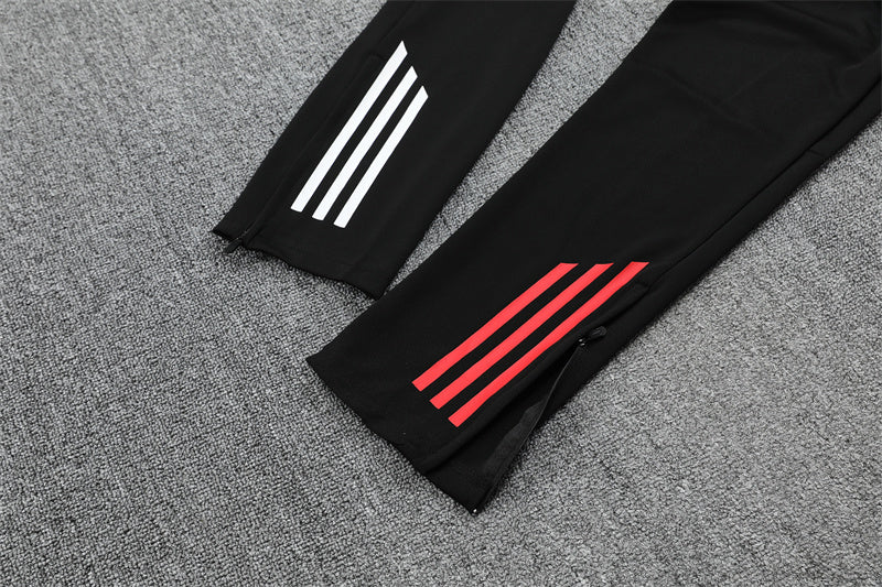conjunto de inverno-ajax-branco e preto-adidas-25-26-neymar-messi-cr7-futebol