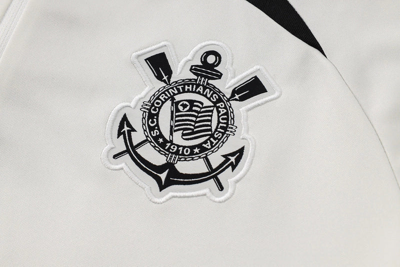 conjunto de inverno-corinthians-branco e preto-nike-24-25-neymar-messi-cr7-futebol