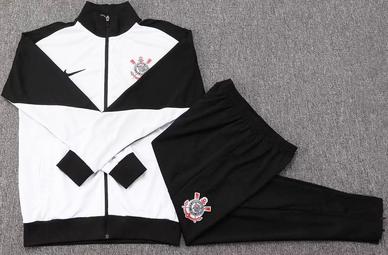 conjunto de inverno-corinthians-branco e preto-nike-25-26-neymar-messi-cr7-futebol