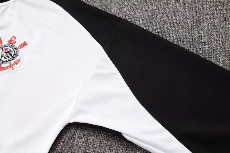 conjunto de inverno-corinthians-branco e preto-nike-25-26-neymar-messi-cr7-futebol