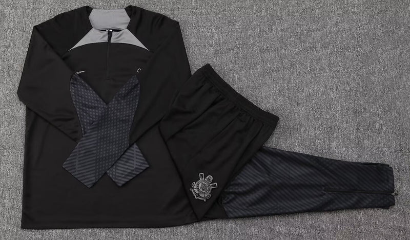 conjunto de inverno-corinthians-preto-nikes-24-25-neymar-messi-cr7-futebol