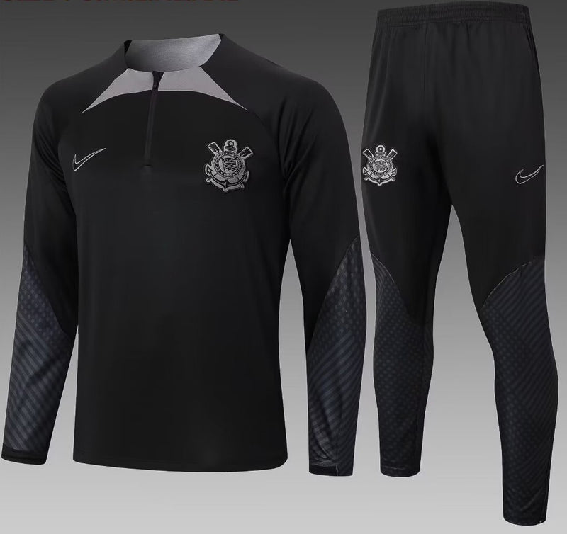 conjunto de inverno-corinthians-preto-nikes-24-25-neymar-messi-cr7-futebol