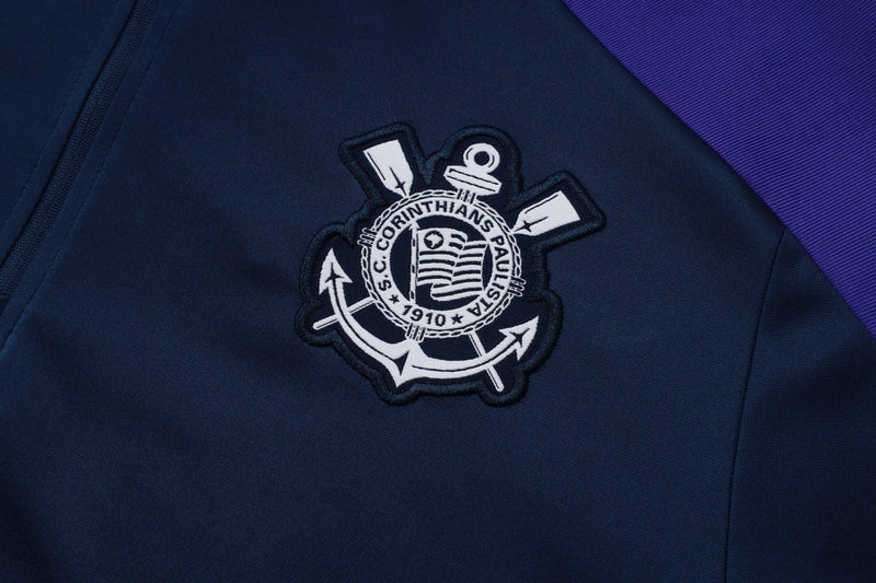 conjunto de inverno-corinthians-prerto e roxo-nike-24-25-neymar-messi-cr7-futebol