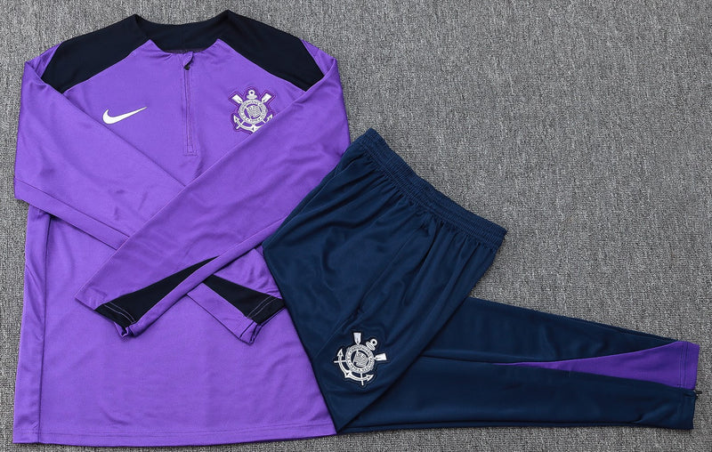 conjunto de inverno-corinthians-roxo e preto-nike-24-25-neymar-messi-cr7-futebol