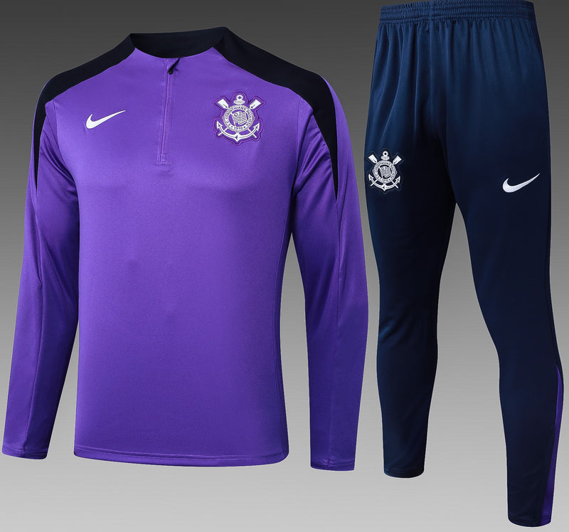 conjunto de inverno-corinthians-roxo e preto-nike-24-25-neymar-messi-cr7-futebol