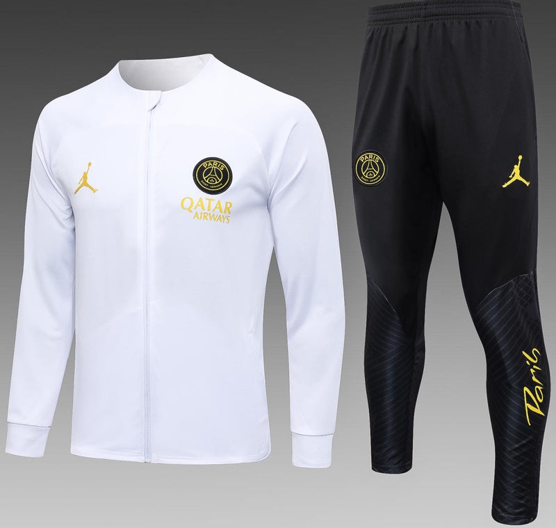 conjunto inverno-psg-branco e preto-jordan-23-24-neymar-messi-cr7-futebol