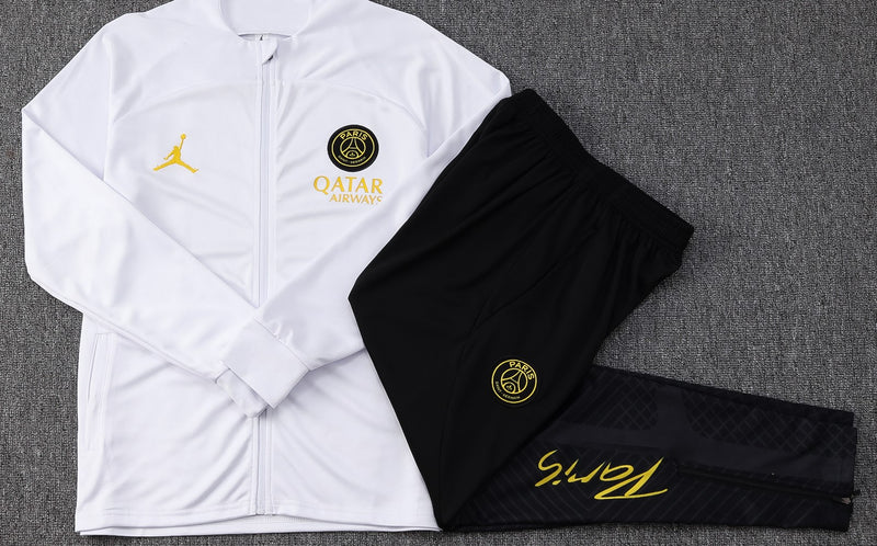 conjunto inverno-psg-branco e preto-jordan-23-24-neymar-messi-cr7-futebol