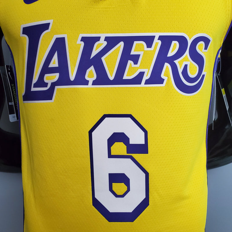 Camisa Los Angeles Lakers NBA - Nike Yellow - James 6