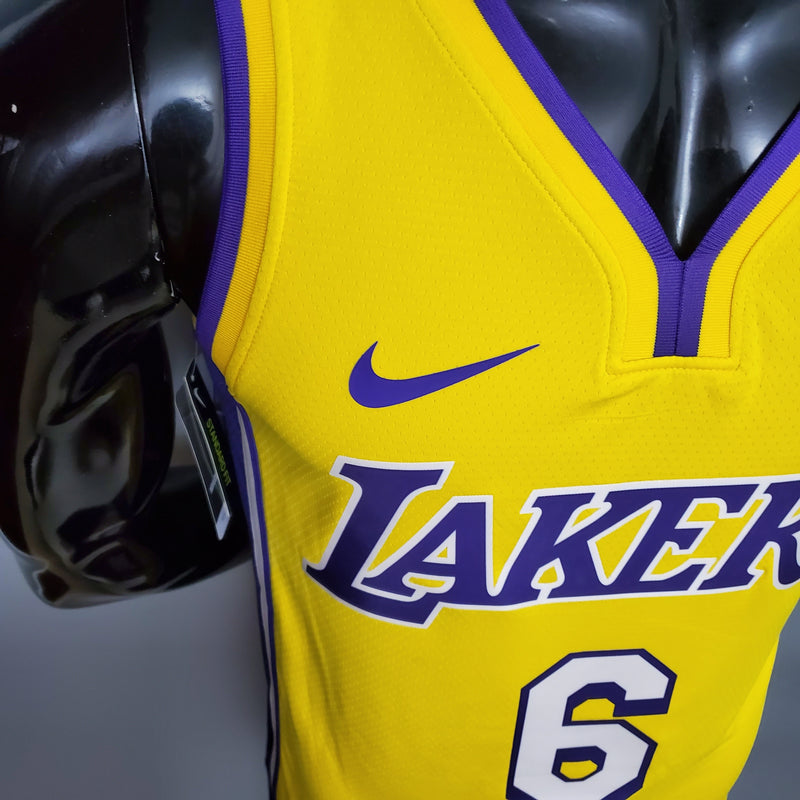 Camisa Los Angeles Lakers NBA - Nike Yellow - James 6