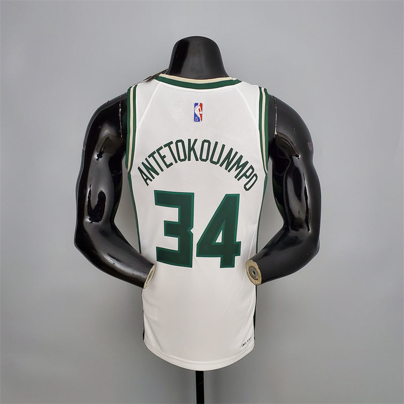 Camisa Milwaukee Bucks NBA - Nike White - Antetokounmpo 34