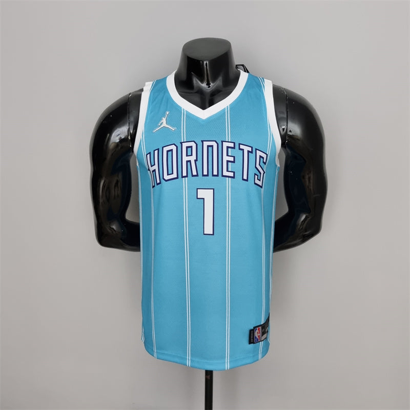Camisa Charlotte Hornets NBA - Jordan Light Blue - Ball 1