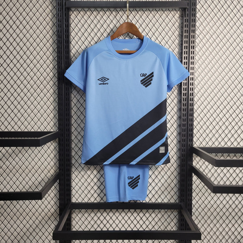 Kit Infantil Athletico Paranaense - Away II 23/24 - Umbro - Azul Claro