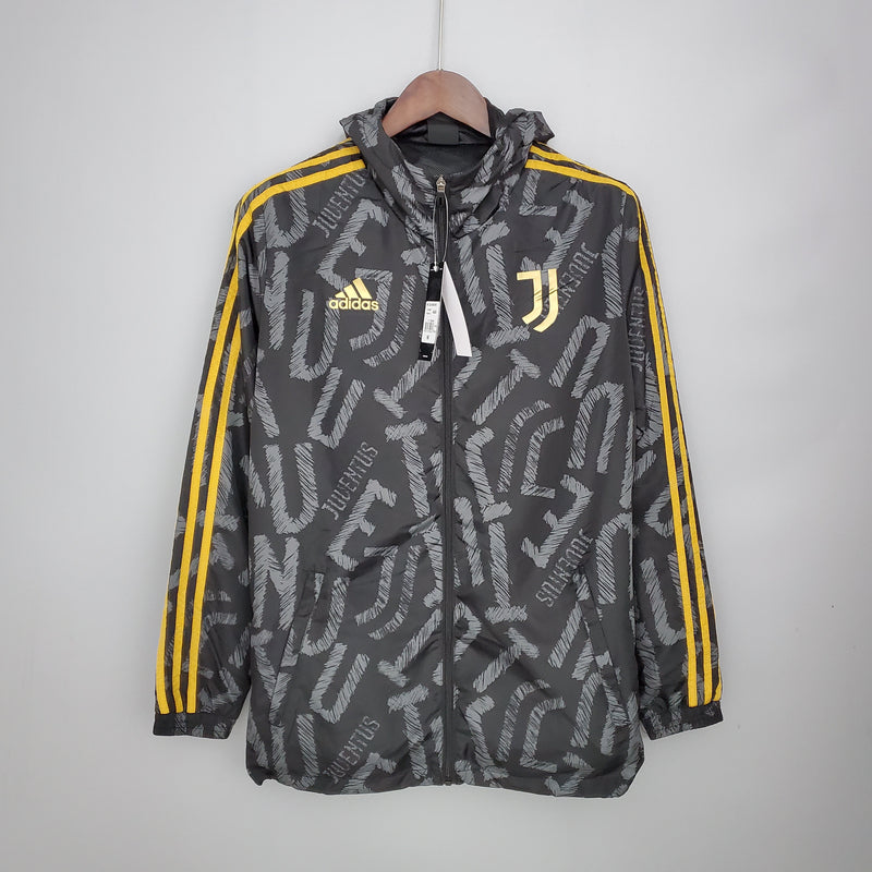 jaqueta corta-vento-juventus-cinza-adidas-neymar-messi-cr7-futebol