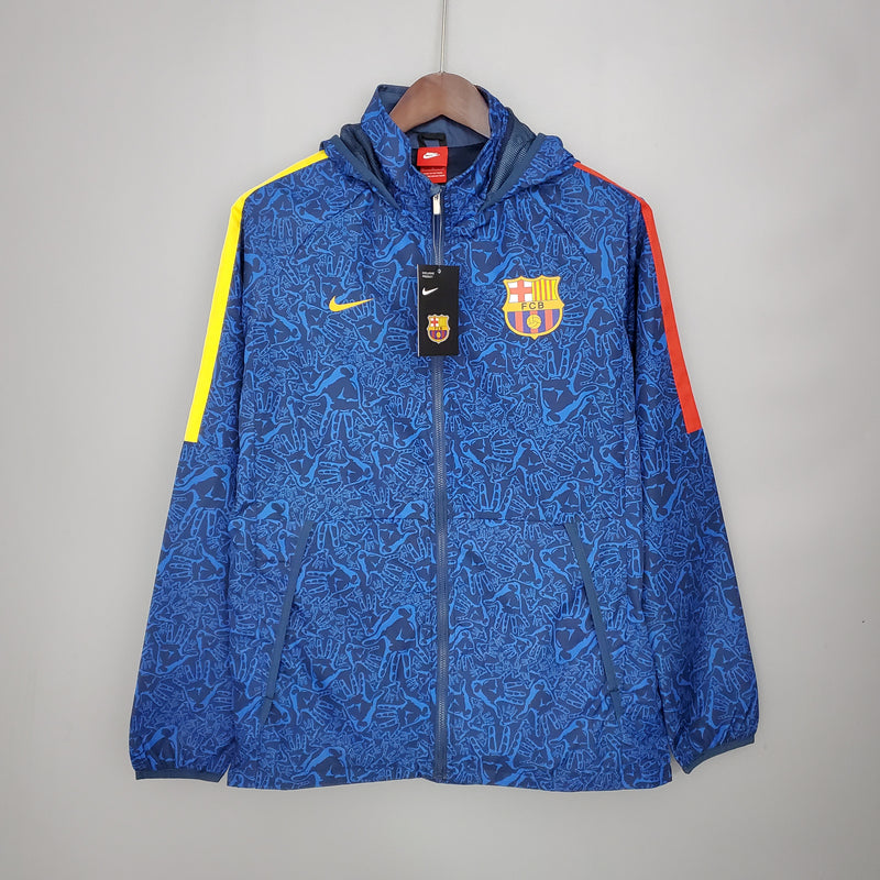 jaqueta corta vento-barcelona-azul-nike-neymar-messi-cr7-futebol 