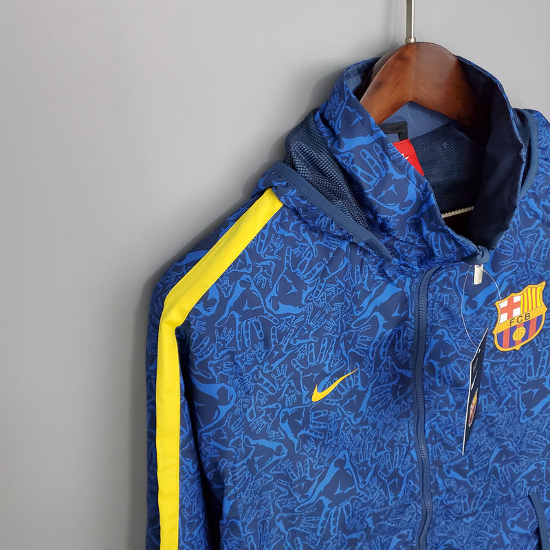 jaqueta corta vento-barcelona-azul-nike-neymar-messi-cr7-futebol 