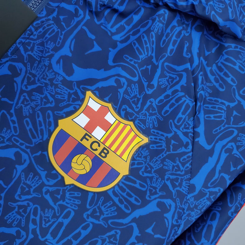jaqueta corta vento-barcelona-azul-nike-neymar-messi-cr7-futebol 