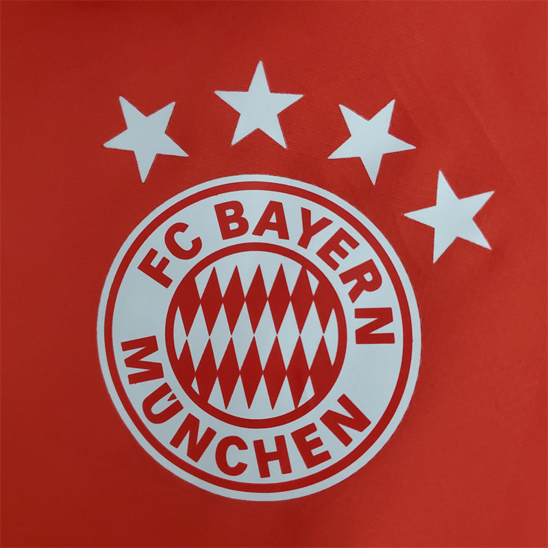 jaqueta corta vento-bayern de munique-vermelha-adidas-neymar-messi-cr7-futebol 