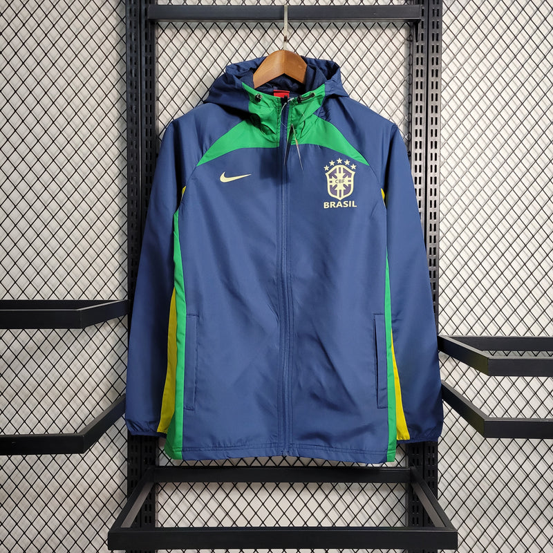 jaqueta corta vento-brasil-azul-nike-neymar-messi-cr7-futebol 