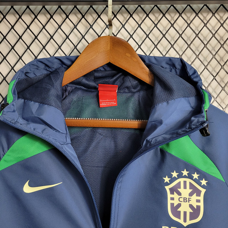 jaqueta corta vento-brasil-azul-nike-neymar-messi-cr7-futebol 