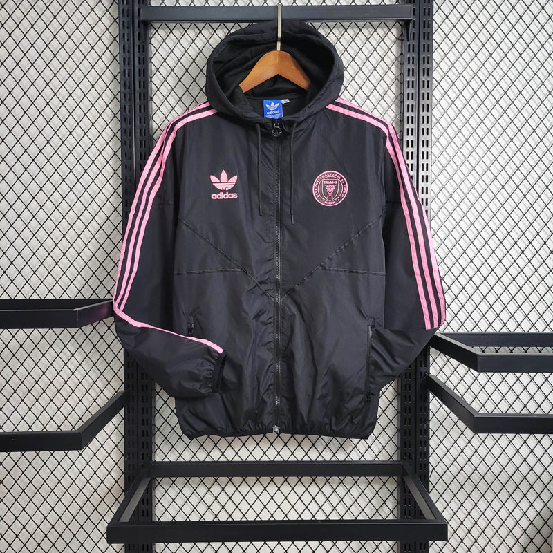 jaqueta corta vento-inter miami-cinza-adidas-neymar-messi-cr7-futebol 