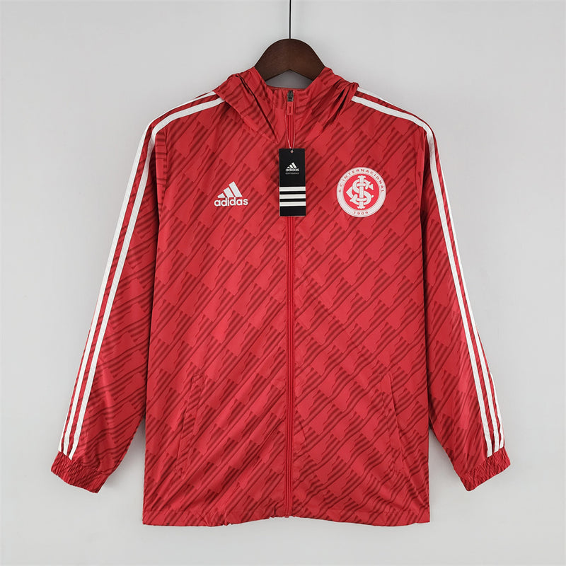 jaqueta corta vento-internacional-vermelha-adidas-neymar-messi-cr7-futebol