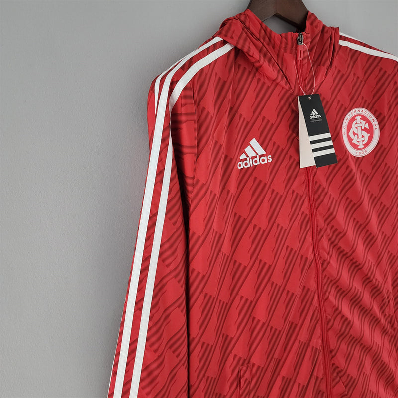 jaqueta corta vento-internacional-vermelha-adidas-neymar-messi-cr7-futebol