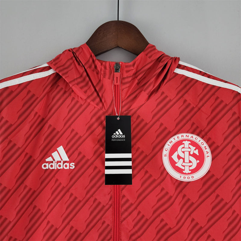 jaqueta corta vento-internacional-vermelha-adidas-neymar-messi-cr7-futebol