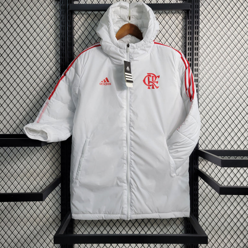 jaqueta de frio (bobojaco)-flamengo-branca-adidas-neymar-messi-cr7-futebol