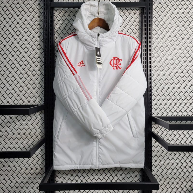 jaqueta de frio (bobojaco)-flamengo-branca-adidas-neymar-messi-cr7-futebol